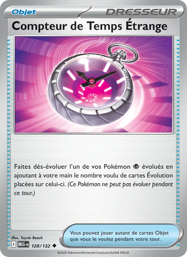 Carte Pokémon Compteur de Temps Étrange de l'extension Méga-Évolution