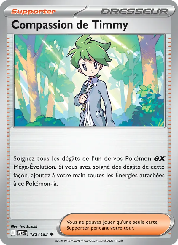 Carte Pokémon Compassion de Timmy de l'extension Méga-Évolution
