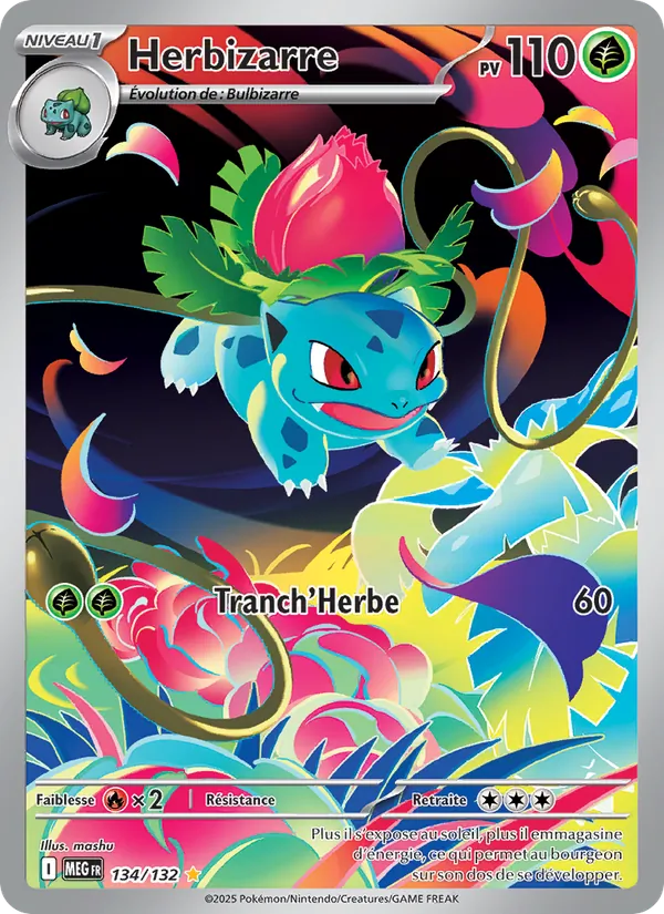 Carte Pokémon Herbizarre de l'extension Méga-Évolution