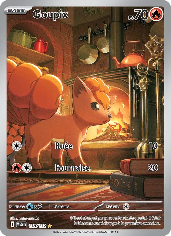 Carte Pokémon Goupix de l'extension Méga-Évolution