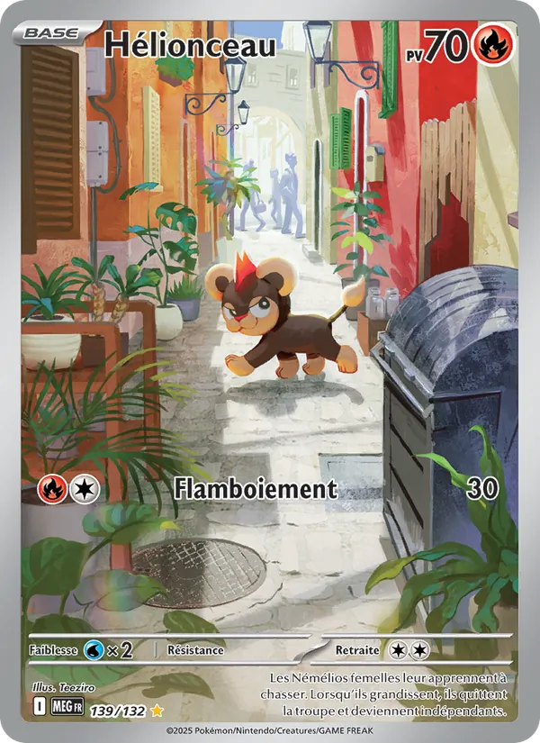 Carte Pokémon Hélionceau de l'extension Méga-Évolution