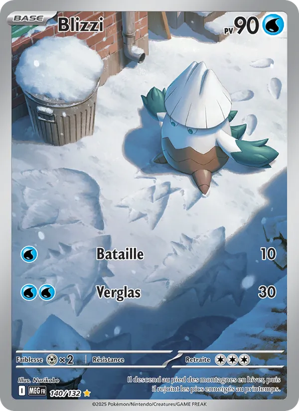Carte Pokémon Blizzi de l'extension Méga-Évolution
