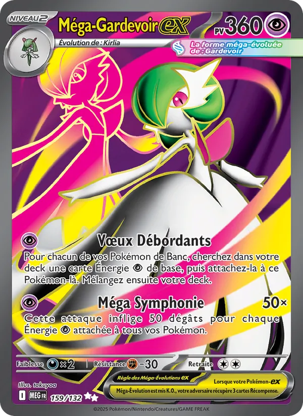 Carte Pokémon Méga-Gardevoir-ex de l'extension Méga-Évolution