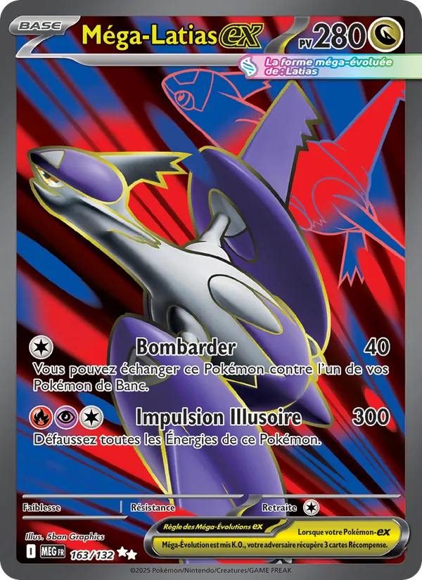Carte Pokémon Méga-Latias-ex de l'extension Méga-Évolution