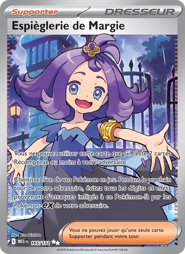 Carte Pokémon Espièglerie de Margie de l'extension Méga-Évolution