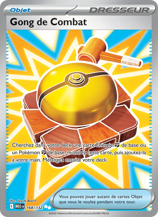 Carte Pokémon Gong de Combat de l'extension Méga-Évolution