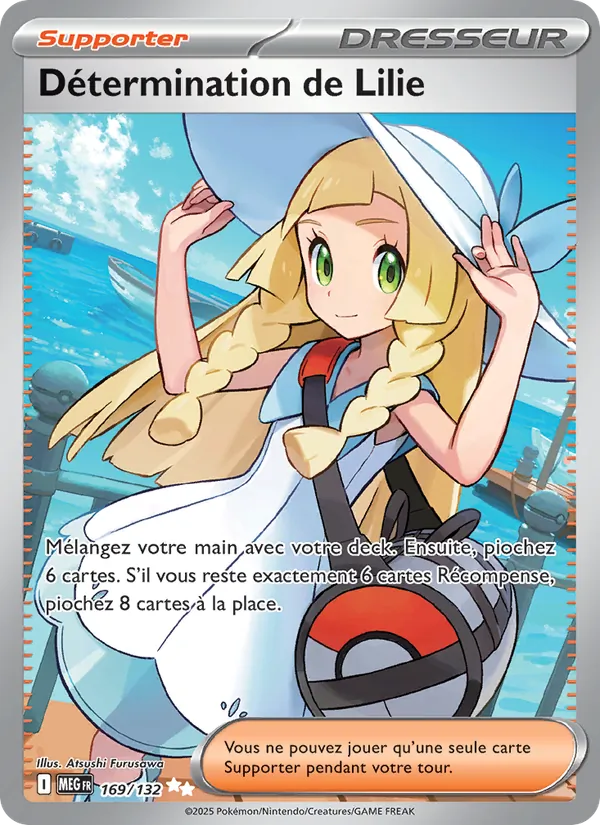 Carte Pokémon Détermination de Lilie de l'extension Méga-Évolution
