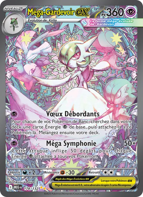 Carte Pokémon Méga-Gardevoir-ex de l'extension Méga-Évolution