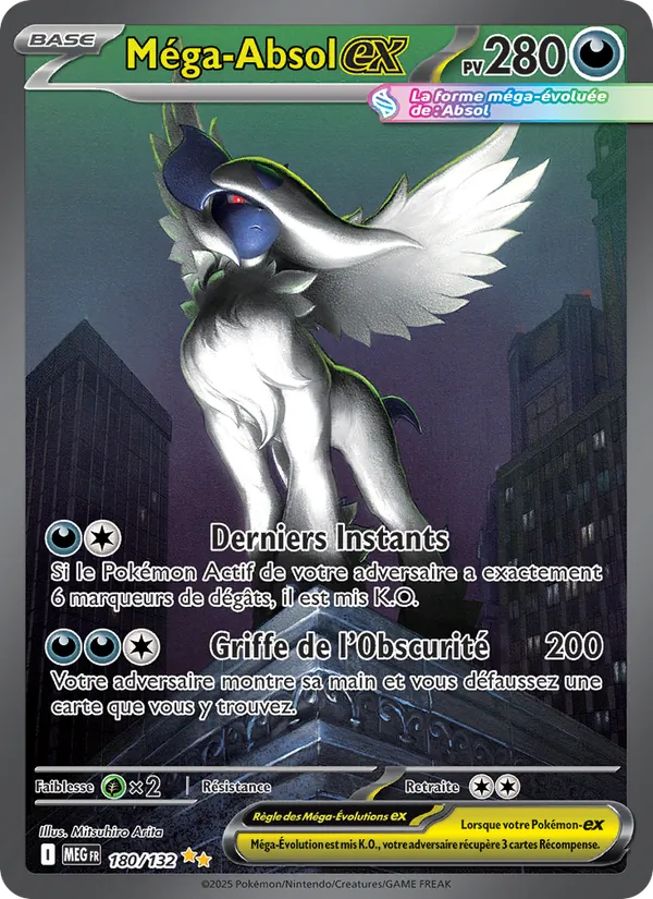 Carte Pokémon Méga-Absol-ex de l'extension Méga-Évolution