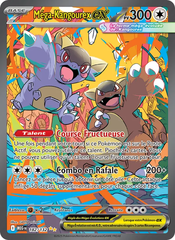 Carte Pokémon Méga-Kangourex-ex de l'extension Méga-Évolution