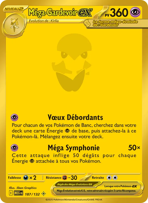 Carte Pokémon Méga-Gardevoir-ex de l'extension Méga-Évolution
