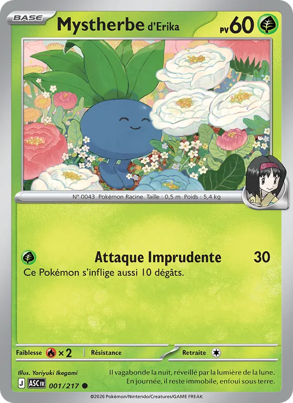 Carte Pokémon Mystherbe d'Erika de l'extension Héros Transcendants