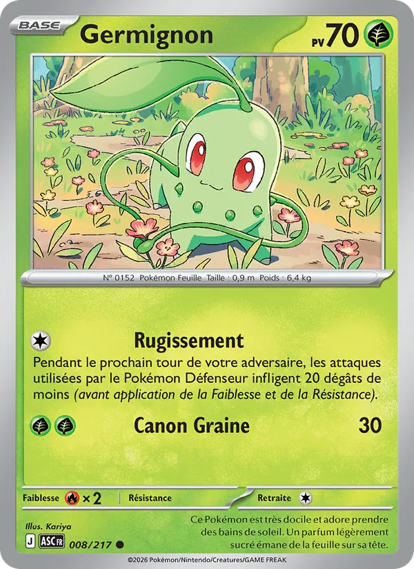Carte Pokémon Germignon de l'extension Héros Transcendants