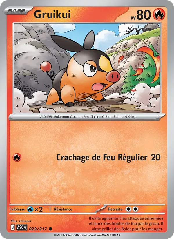 Carte Pokémon Gruikui de l'extension Héros Transcendants