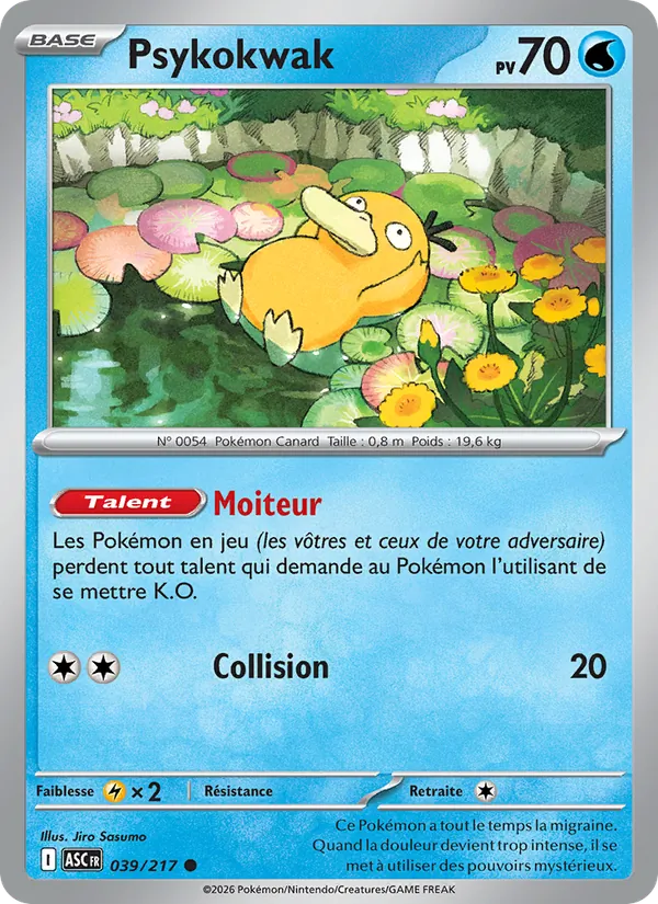 Carte Pokémon Psykokwak de l'extension Héros Transcendants