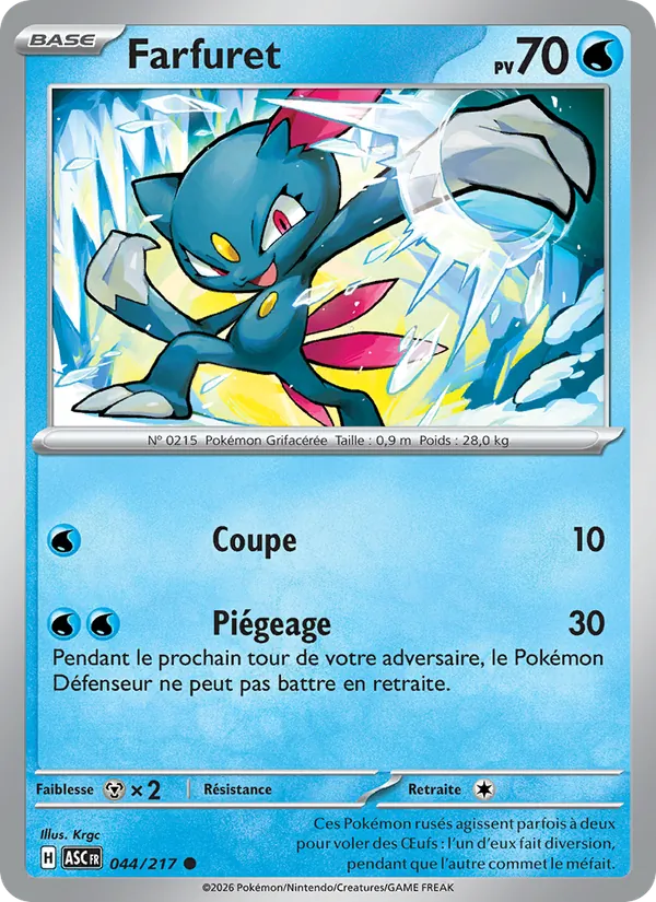 Carte Pokémon Farfuret de l'extension Héros Transcendants