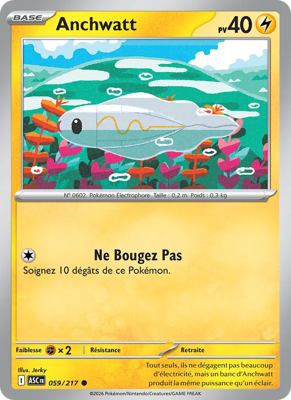 Carte Pokémon Anchwatt de l'extension Héros Transcendants