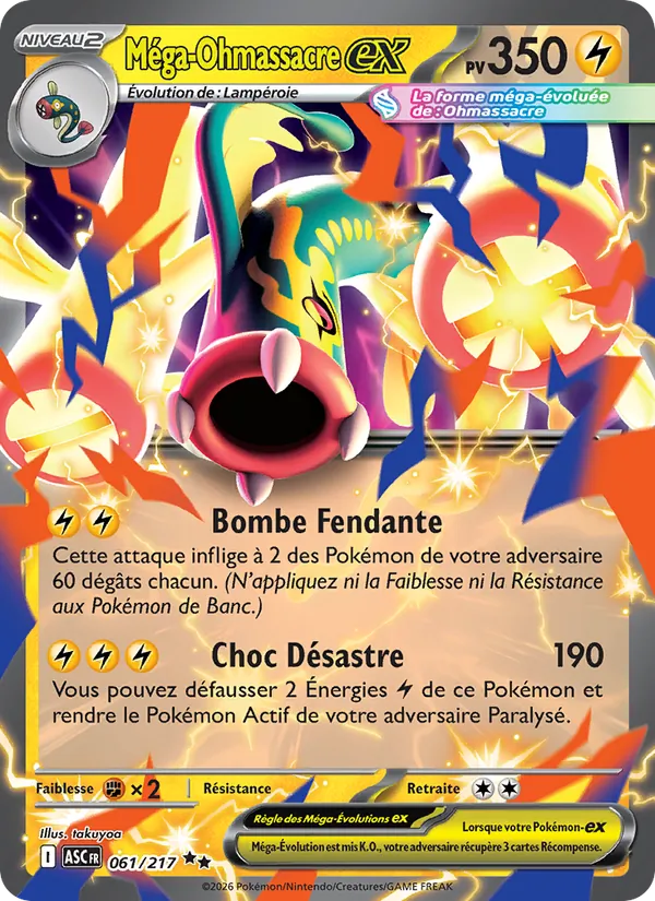 Carte Pokémon Méga-Ohmassacre-ex de l'extension Héros Transcendants