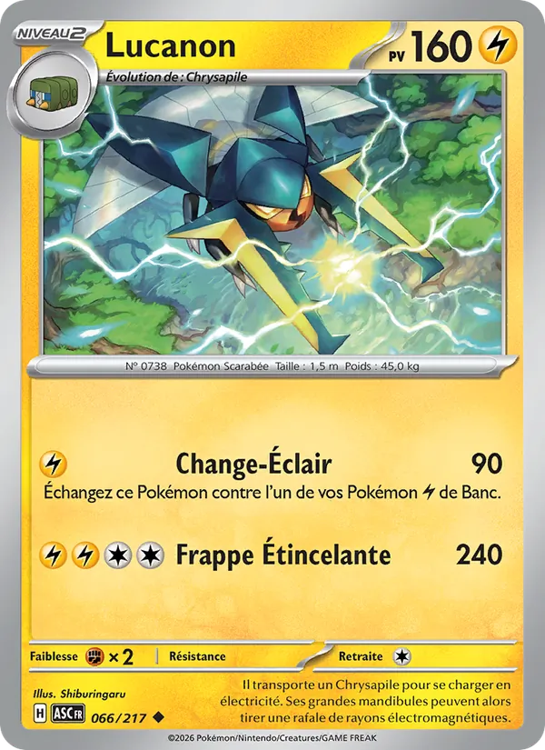 Carte Pokémon Lucanon de l'extension Héros Transcendants