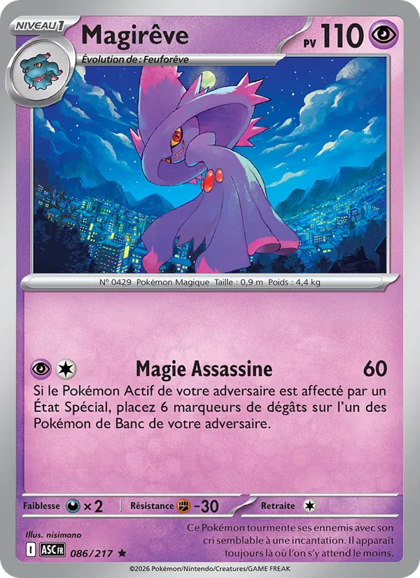Carte Pokémon Magirêve de l'extension Héros Transcendants