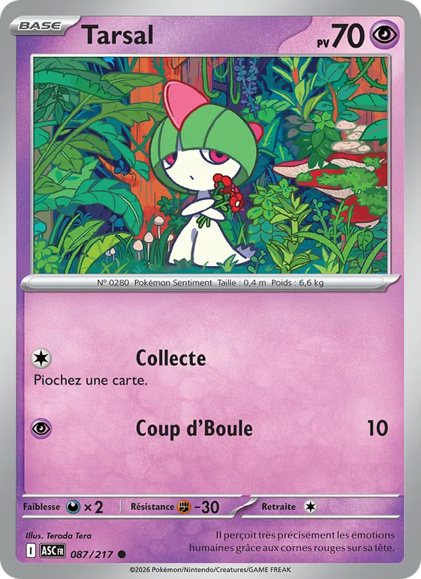 Carte Pokémon Tarsal de l'extension Héros Transcendants