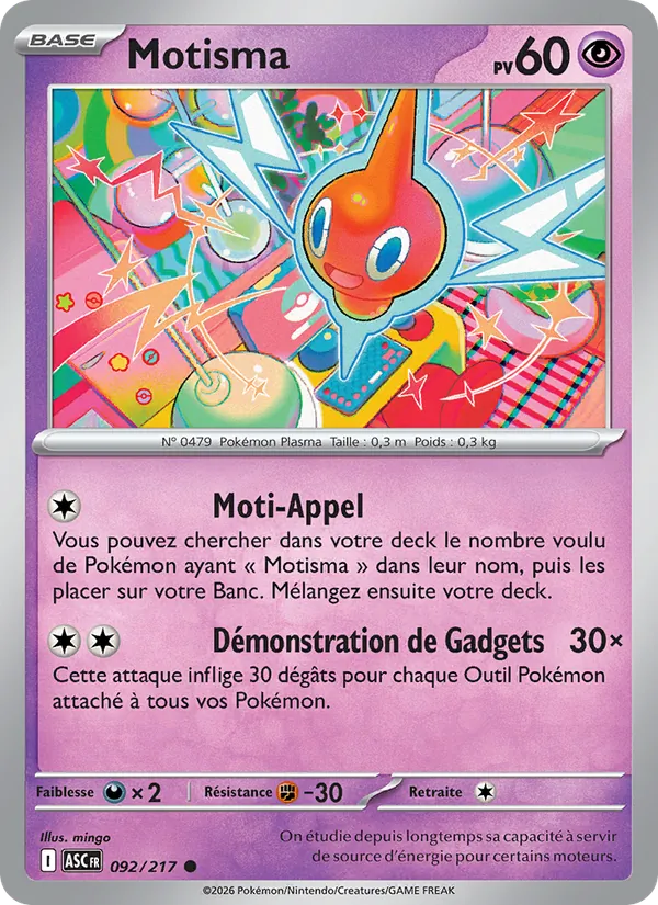 Carte Pokémon Motisma de l'extension Héros Transcendants