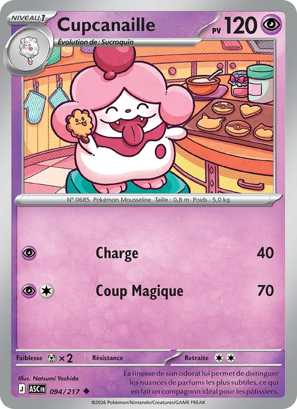 Carte Pokémon Cupcanaille de l'extension Héros Transcendants