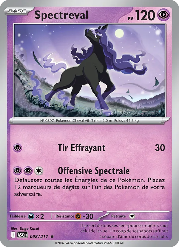 Carte Pokémon Spectreval de l'extension Héros Transcendants
