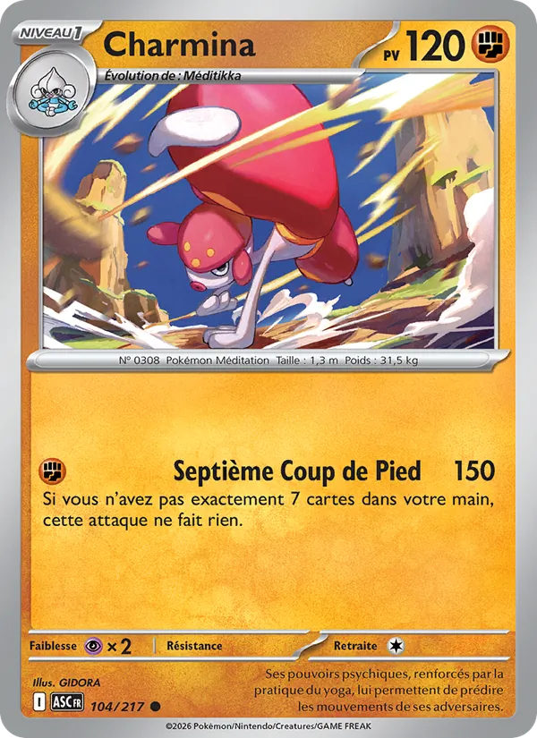 Carte Pokémon Charmina de l'extension Héros Transcendants