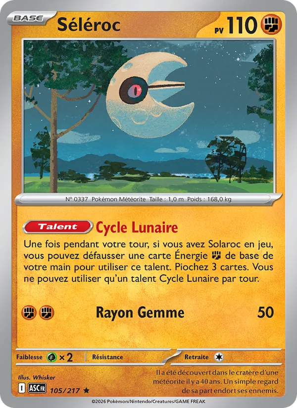 Carte Pokémon Séléroc de l'extension Héros Transcendants