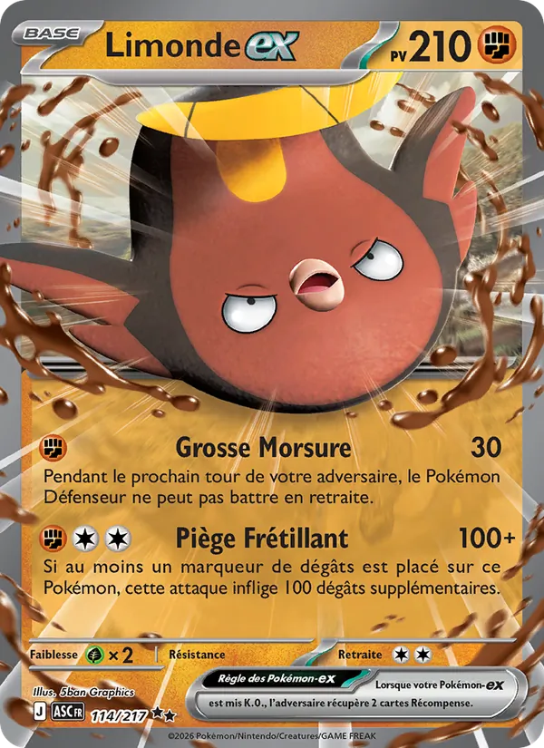 Carte Pokémon Limonde-ex de l'extension Héros Transcendants