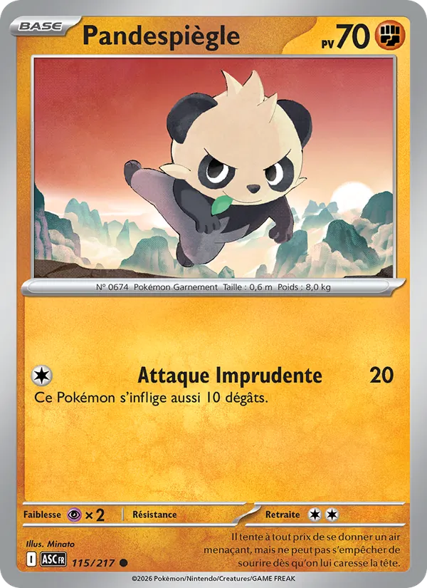 Carte Pokémon Pandespiègle de l'extension Héros Transcendants