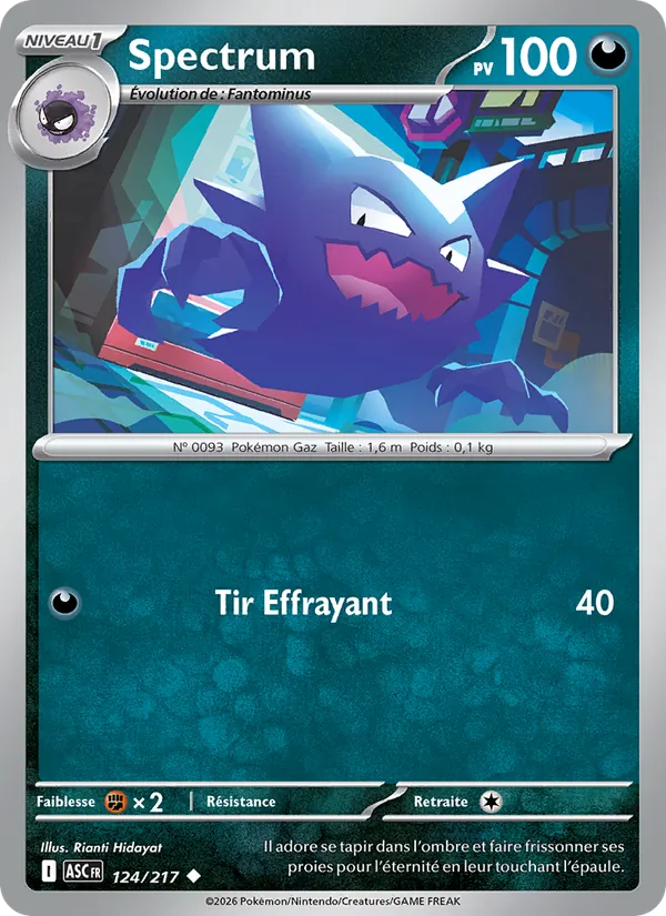Carte Pokémon Spectrum de l'extension Héros Transcendants