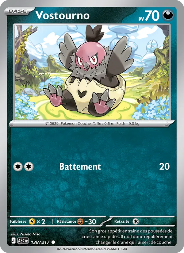 Carte Pokémon Vostourno de l'extension Héros Transcendants