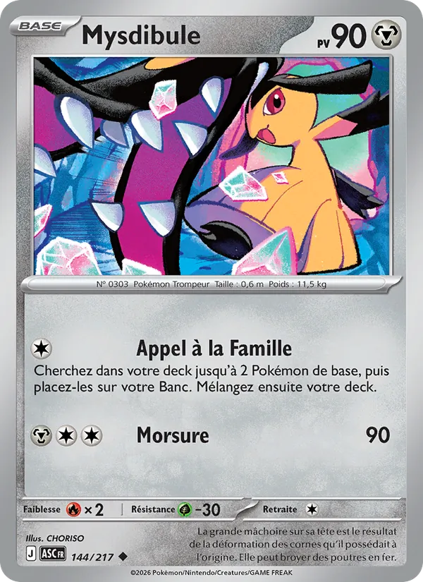 Carte Pokémon Mysdibule de l'extension Héros Transcendants