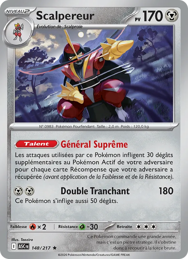 Carte Pokémon Scalpereur de l'extension Héros Transcendants
