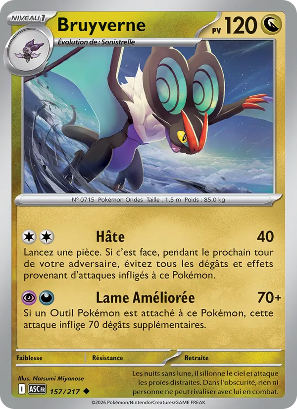 Carte Pokémon Bruyverne de l'extension Héros Transcendants