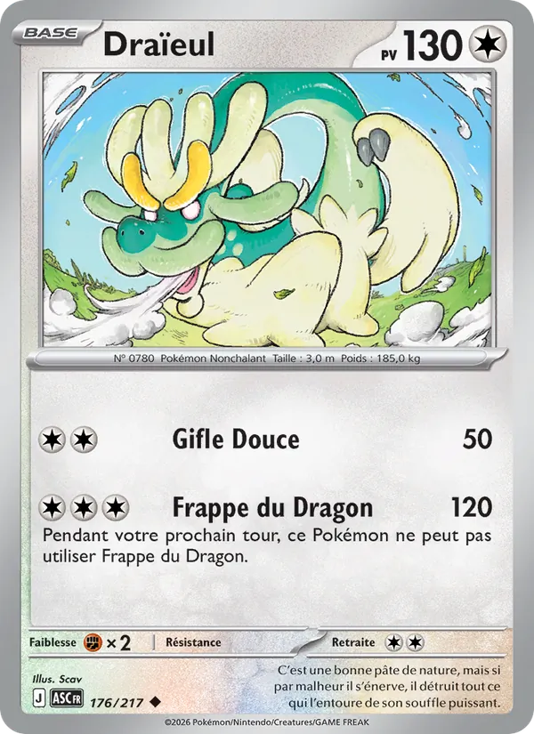Carte Pokémon Draïeul de l'extension Héros Transcendants