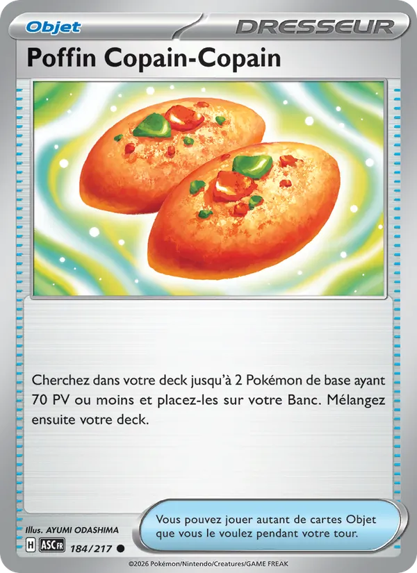 Carte Pokémon Poffin Copain-Copain de l'extension Héros Transcendants