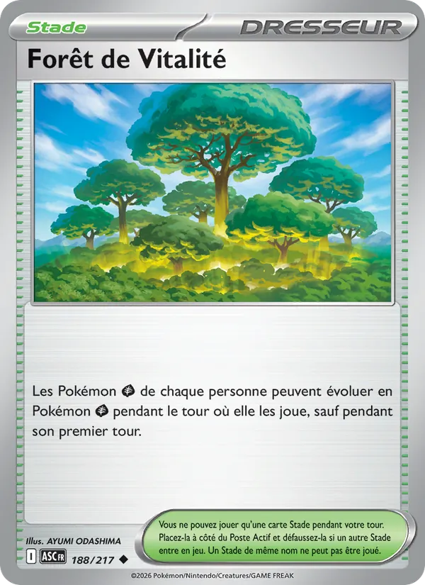 Carte Pokémon Forêt de Vitalité de l'extension Héros Transcendants
