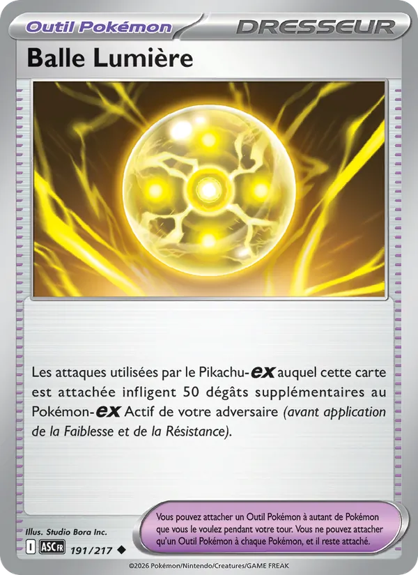 Carte Pokémon Balle Lumière de l'extension Héros Transcendants
