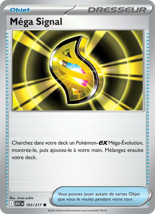Carte Pokémon Méga Signal de l'extension Héros Transcendants