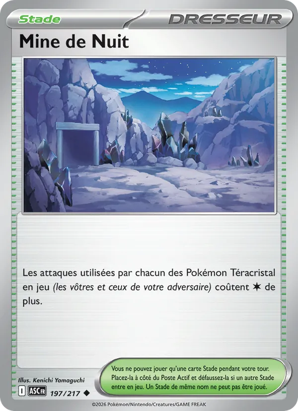 Carte Pokémon Mine de Nuit de l'extension Héros Transcendants