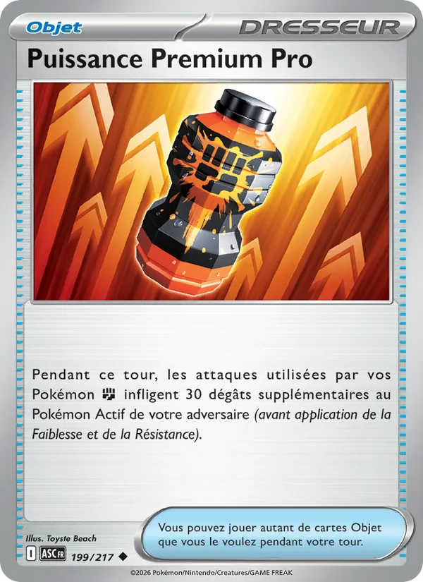 Carte Pokémon Puissance Premium Pro de l'extension Héros Transcendants