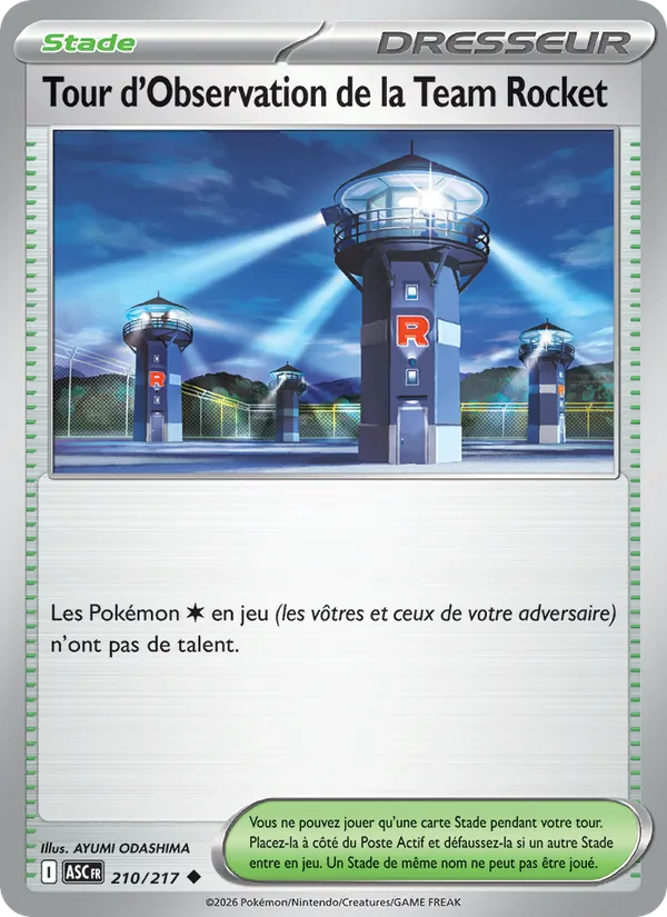 Carte Pokémon Tour d'Observation de la Team Rocket de l'extension Héros Transcendants