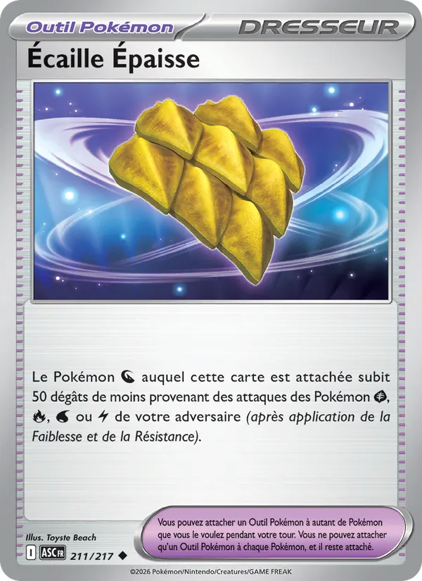 Carte Pokémon Écaille Épaisse de l'extension Héros Transcendants