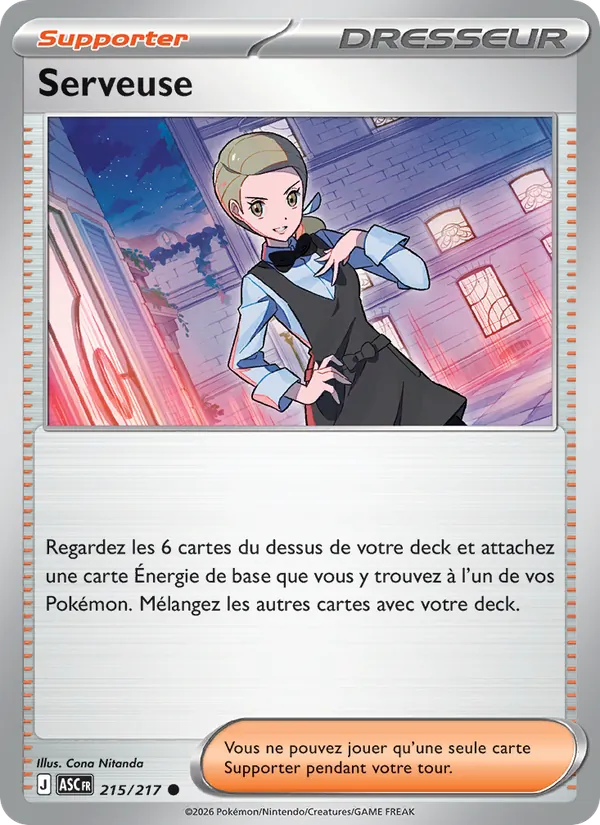 Carte Pokémon Serveuse de l'extension Héros Transcendants