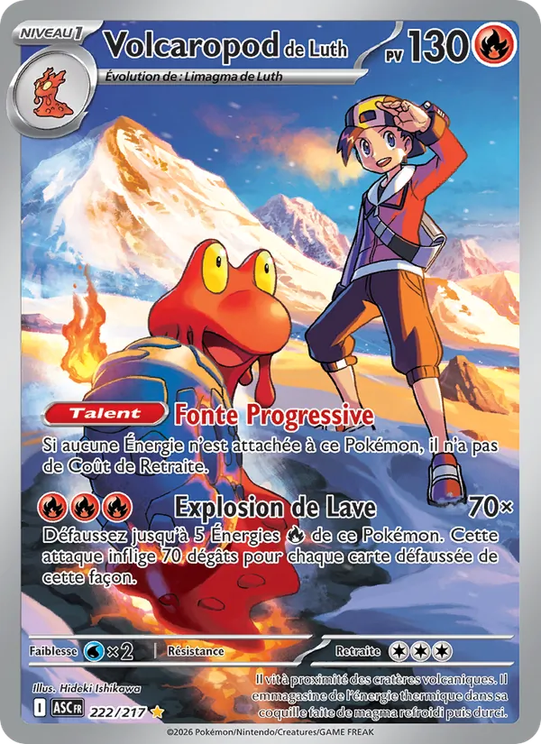 Carte Pokémon Volcaropod de Luth de l'extension Héros Transcendants