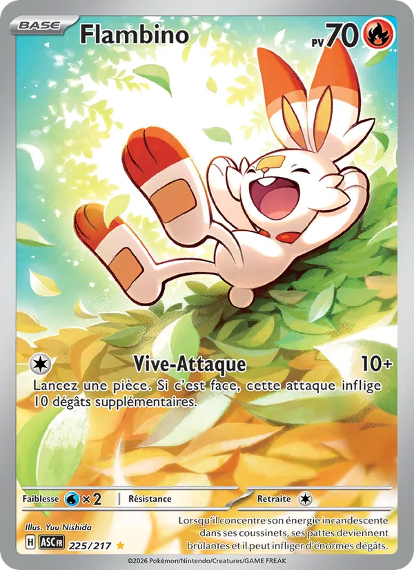 Carte Pokémon Flambino de l'extension Héros Transcendants
