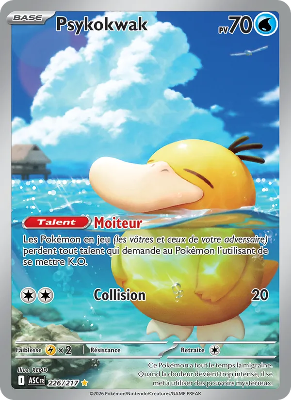 Carte Pokémon Psykokwak de l'extension Héros Transcendants